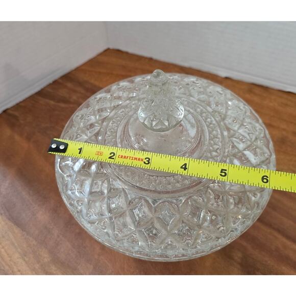 Wexford Anchor Hocking Clear Glass Candy Compote Dish 6" Width - Picture 5 of 5